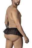 CandyMan 99901 Men's Underwear Geometric Mesh Thongs Color Black