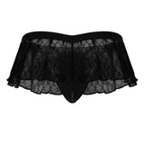 CandyMan 99901 Men's Underwear Geometric Mesh Thongs Color Black