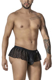CandyMan 99901 Men's Underwear Geometric Mesh Thongs Color Black