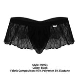 CandyMan 99901 Men's Underwear Geometric Mesh Thongs Color Black