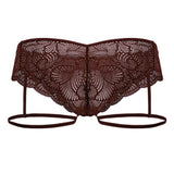 CandyMan 99905 Garter Lace Briefs Color Burgundy