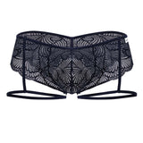 CandyMan Men's Underwear 99905 Garter Lace Briefs Color Navy