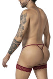 CandyMan 99906 Garter Lace Thongs Color Burgundy