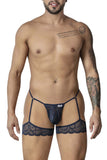 CandyMan 99906 Garter Lace Thongs Color Navy