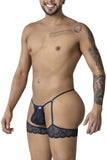 CandyMan 99906 Garter Lace Thongs Color Navy