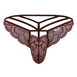 CandyMan Men's Underwear 99910 Lace Thongs Color Burgundy