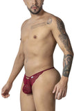 CandyMan Men's Underwear 99910 Lace Thongs Color Burgundy