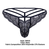 CandyMan 99910 Lace Thongs Color Navy