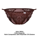 CandyMan Men's Underwear 99914 Lace Briefs Color Burgundy