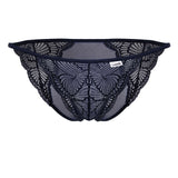 CandyMan Men's Underwear 99914 Lace Briefs Color Navy
