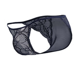 CandyMan Men's Underwear 99914 Lace Briefs Color Navy