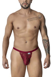 CandyMan Men's Underwear 99915 Lace Thongs Color Burgundy