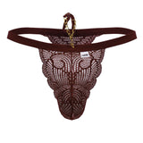 CandyMan Men's Underwear 99915 Lace Thongs Color Burgundy