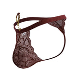 CandyMan 99915 Lace Thongs Color Burgundy
