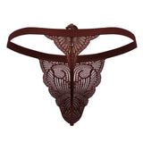 CandyMan Men's Underwear 99915 Lace Thongs Color Burgundy