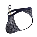 CandyMan 99915 Lace Thongs Color Navy