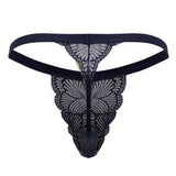 CandyMan Men's Underwear 99915 Lace Thongs Color Navy