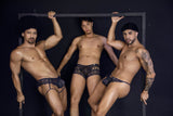 CandyMan Men's Underwear 99916 Lace Trunks Color Navy