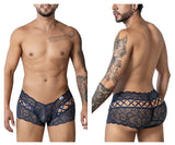 CandyMan Men's Underwear 99916 Lace Trunks Color Navy
