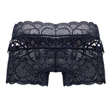 CandyMan Men's Underwear 99916 Lace Trunks Color Navy