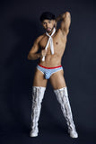 CandyMan Men's Underwear 99918 Sailor Briefs Color Blue-White