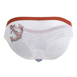 CandyMan Men's Underwear 99918 Sailor Briefs Color Blue-White