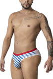CandyMan Men's Underwear 99918 Sailor Briefs Color Blue-White