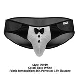 CandyMan 99919 Tuxedo Briefs Color Black-White