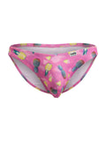 CandyMan 99923 Men's Underwear Printed Bikini Briefs Color Printed Pink