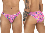 CandyMan Men's Underwear 99923 Bikini Color Printed Pink