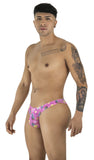 CandyMan Men's Underwear 99923 Bikini Color Printed Pink