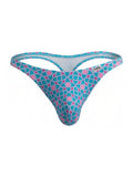 CandyMan Men's Underwear 99924 Thongs Color Printed Blue