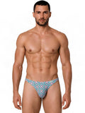 CandyMan 99924 Men's Underwear Printed Thong Color Printed Blue