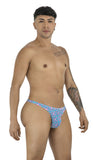 CandyMan Men's Underwear 99924 Thongs Color Printed Blue