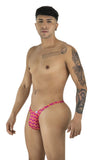 CandyMan Men's Underwear 99924 Thongs Color Printed Fuchsia