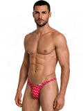 CandyMan 99924 Men's Underwear Printed Thong Color Printed Fuchsia