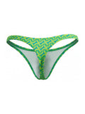 CandyMan Men's Underwear 99924 Thongs Color Printed Green