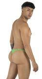 CandyMan Men's Underwear 99924 Thongs Color Printed Green