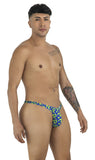 CandyMan Men's Underwear 99924 Thongs Color Printed Navy