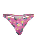 CandyMan Men's Underwear 99924 Thongs Color Printed Pink