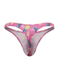 CandyMan Men's Underwear 99924 Thongs Color Printed Pink