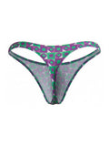 CandyMan Men's Underwear 99924 Thongs Color Printed Purple