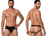CandyMan 99925 Men's Underwear Supportive Strappy Jockstrap Color Black
