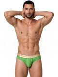 CandyMan 99926 Men's Underwear Printed Briefs Color Printed Green