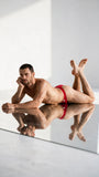 CandyMan 99930 Men's Underwear Sleek Low Rise Thong Color Red