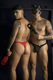 CandyMan 99930 Men's Underwear Sleek Low Rise Thong Color Red