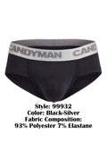 CandyMan 99932 Men's Underwear Sleek Contour Briefs Color Black