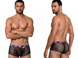 CandyMan 99934 Men's Underwear Breathable Mesh Tropical Trunks Color Black