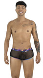 CandyMan 99934 Men's Underwear Breathable Mesh Tropical Trunks Color Black