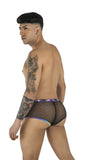 CandyMan 99934 Men's Underwear Breathable Mesh Tropical Trunks Color Black